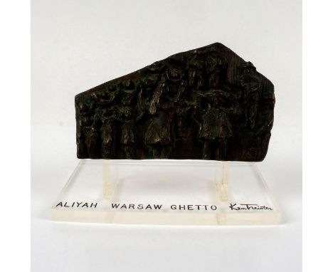 Titled 'Aliyah Warsaw Ghetto'. Limited edition 197/500. Dated August 1969. Comes with original acrylic display stand.Sculptur