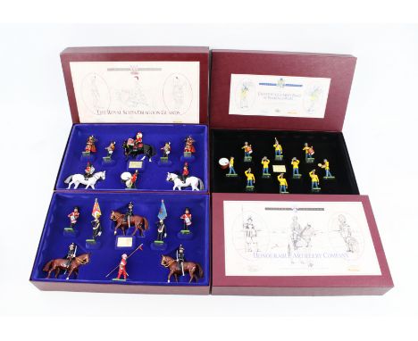 Three sets of Britains limited edition figures. Comprising no 5291 Honourable Artillery Company, no 5290 The Royal Scots Drag