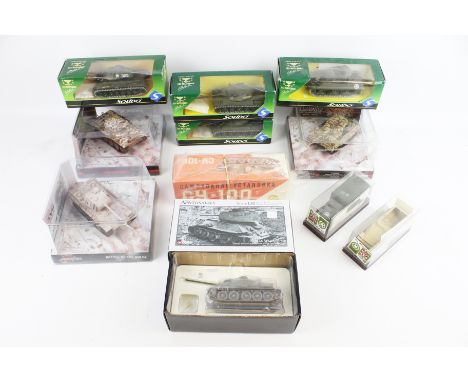 A collection of diecast model tanks. Comprising Corgi legends, Solido and an Eastern European made CY-100, all in the origina