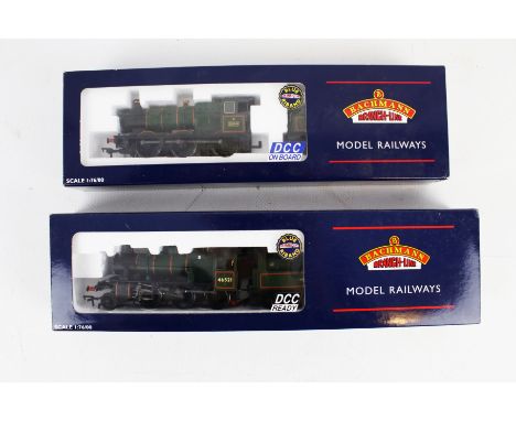 Two Bachmann OO gauge steam locomotives and tenders. Comprising a 0-6-0 BR Collett Goods 2244 no 32-300DC and a 2-6-0 Ivatt c