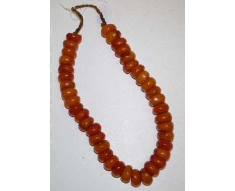 Vintage Tibetan amber bead necklace