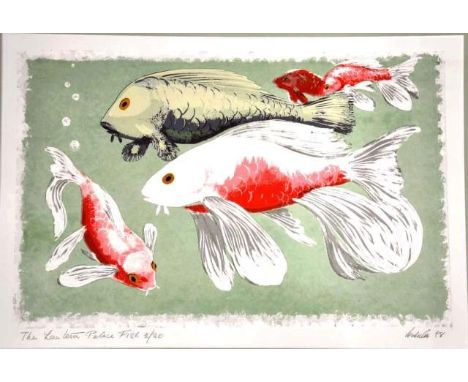 Ursula Old (1916-2009) 'The Lantern Palace Fish' 1988, screen print, # 2/20, signed in pencil lower right, (40cm X 60cm appro