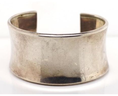 Sterling silver cuff bangle marked 925 approx 25 grams