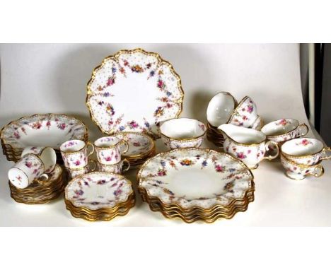 Royal Crown Derby ROYAL ANTOINETTE dinner service 50 pieces, to include settings for 6, including dinner and side plates, des