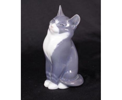 Royal Copenhagen seated cat figure marked to base and # 1803, (height 14cm approx).