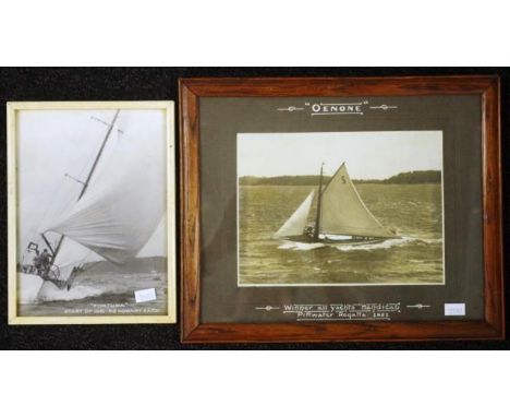 Vintage photograph yacht  'Oenone' vintage photograph of yacht 'Oenone,' 'winner All Yachts Trophy, Pittwater Regatta, 1921,'