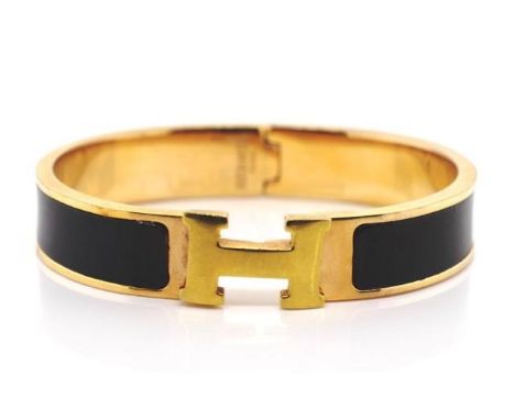 Hermes click clack bangle marked Hermes Pairs Approx inside width 58mm