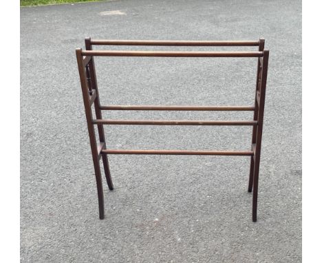 Mahogany vintage towel rail 