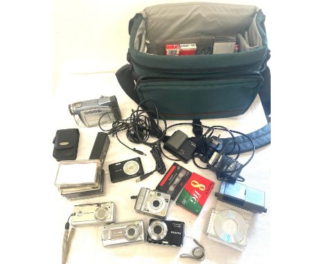 Selection of camera equipment to include Canon video recorder etc 