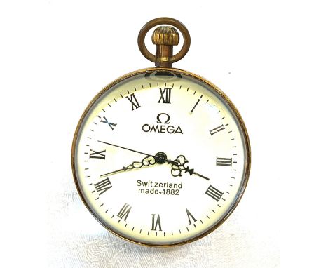 Omega crystal table clock, working order 
