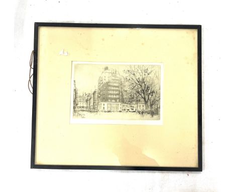 Etching by William Walcot, architectural draughtsman, known for his fine work, Berkeley Square (frame loose), frame measureme