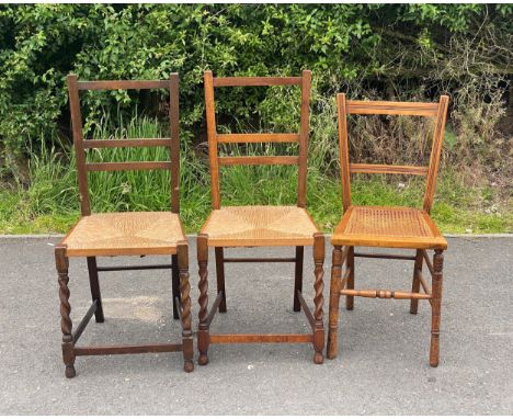 3 Vintage bedroom / hall chairs 