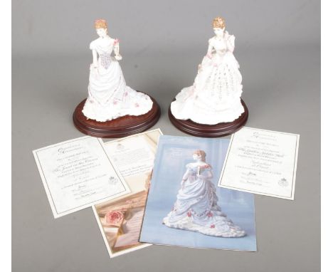 Two limited edition Royal Worcester ceramic figures from the Splendor in Court collection to include The Golden Jubilee Ball 