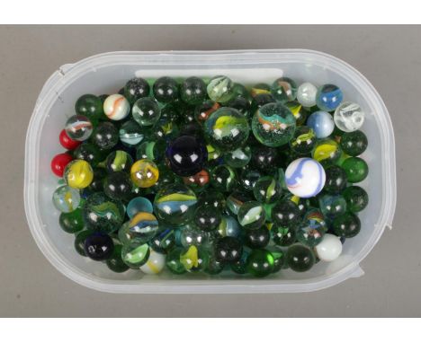 A good collection of vintage glass marbles.  