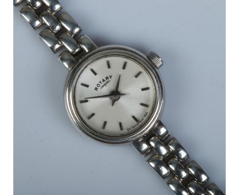 A ladies silver Rotary quartz wristwatch.  