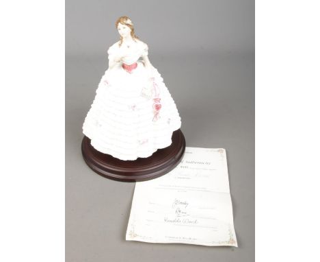 A limited edition Royal Doulton ceramic figure 'My True Love' (HN4001) by John Bromley from the 'Language of Love'. With plin