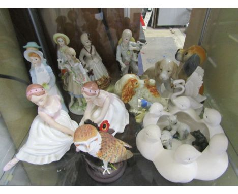 A shelf of various figures&nbsp;