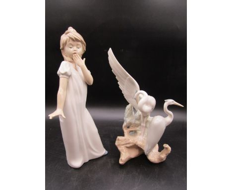 Nao sleepy girl 30cmH and Herons 27cmh