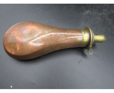 copper and brass powder flask&nbsp;