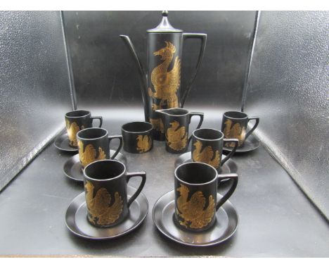 Portmeirion 'Pheonix' coffee set for 6  