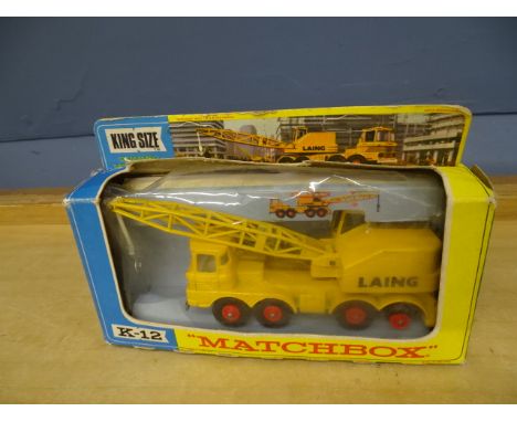 Vintage Matchbox diecast King Size K-12 Scammell mobile crane in box&nbsp;