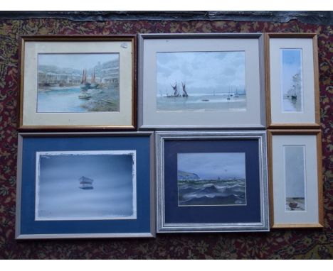 Framed seascape watercolours and prints&nbsp;