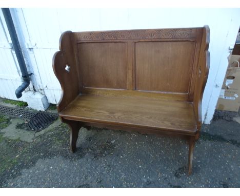 Oak Old Charm style pew H100cm W110cm D43cm approx&nbsp;