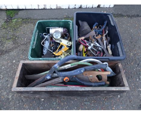 Tools and hardware to include spanners, hedge shears and saws etc&nbsp;