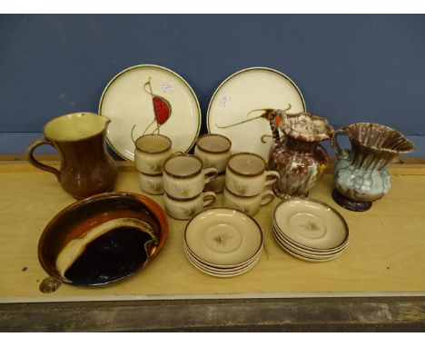 Denby cups and saucers and West German jugs etc&nbsp;