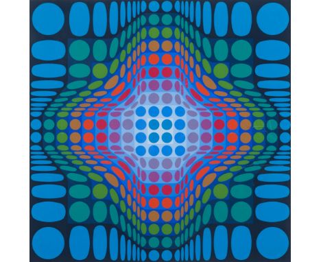 * Victor Vasarely  [1906-1997] -
KST, 1976:-
signed and number in pencil 214/250
serigraph print in colours
image size 50 x 5