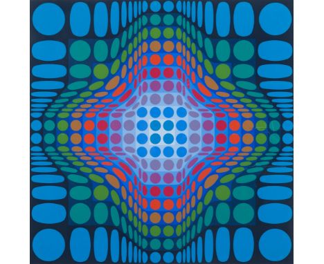 * Victor Vasarely  [1906-1997] -
KST, 1976:-
signed and number in pencil 214/250
serigraph print in colours
image size 50 x 5