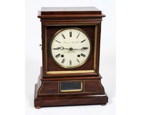 Camerer Kuss & Co, a Black Forest mantel clock: the eight-day duration movement having wooden plates and striking on a gong w