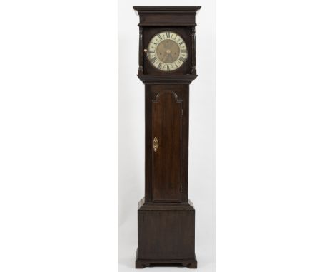 W. Turner of Aston, an oak grandmother clock: the eight-day duration movement striking the hours on a bell, the associated ro