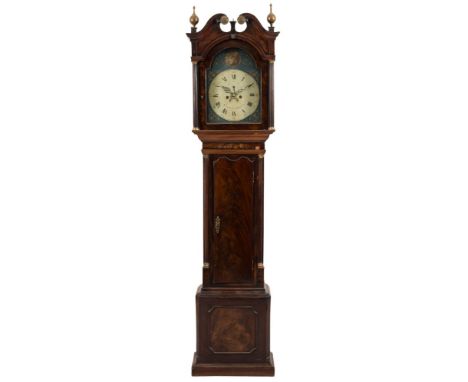 William Thompson, Wolverhampton, a mahogany longcase clock: the eight-day duration movement, striking the hours on a bell, th