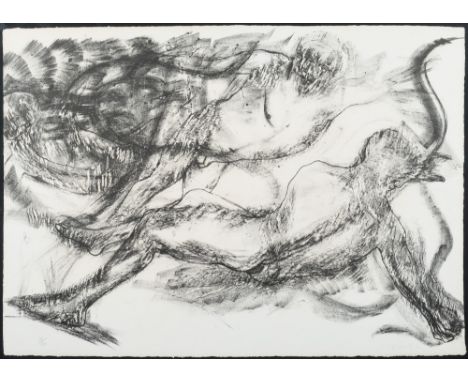 * Dame Elizabeth Frink R.A. [1930-1993]-
'Spinning Man VII':-
signed FRINK and dated '65 in pencil bottom right
numbered 10/5