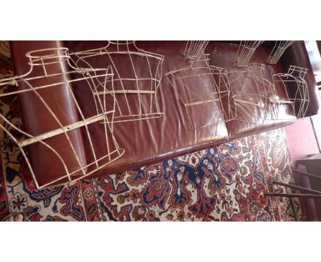 Five vintage wire work male torso mannequins 