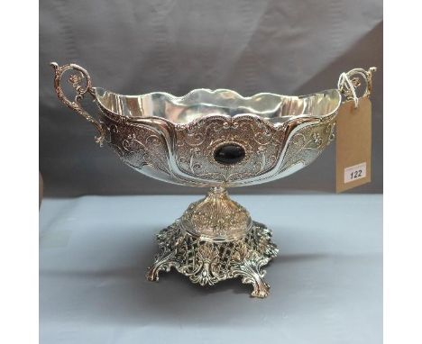 An Israeli silver plated trophy, with ornate decoration 