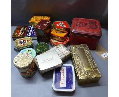 A collection of vintage tobacco tins 