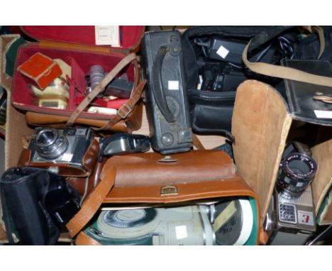 A selection of vintage cameras
