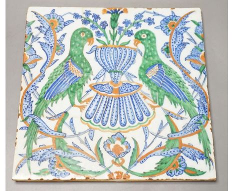 A large Iznik tile,25 cms x 25 cms