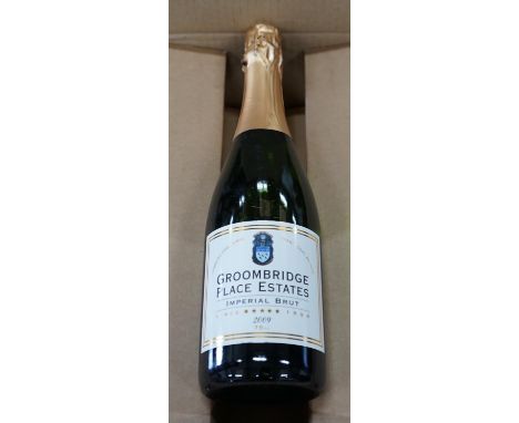 Twelve bottles of Groombridge Place Estate Imperial Brut 2009 English sparkling wine