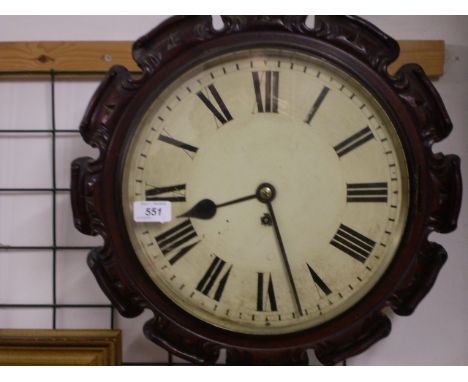 VINTAGE WALL CLOCK WITH KEY , 42 CM DIAMETER 