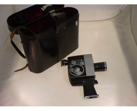 BOLEX P4 VINTAGE VIDEO CAMERA IN LEATHER CASE 