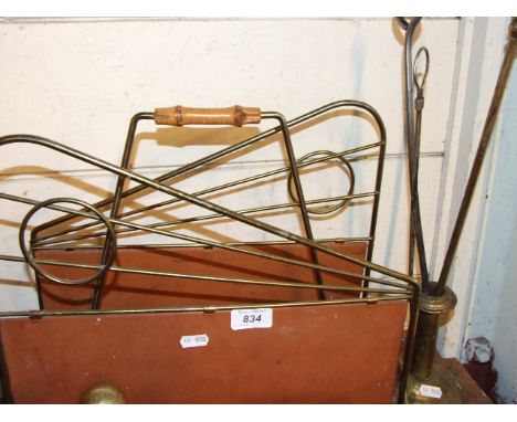 VINTAGE MAG RACK &amp; POKER ETC