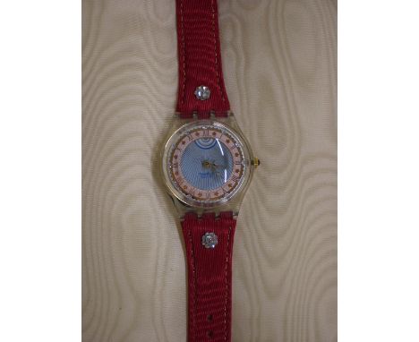 RED BOXED SWATCH WATCH