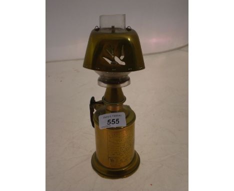 FRENCH BRASS PIGEON LAMP 25 CM 