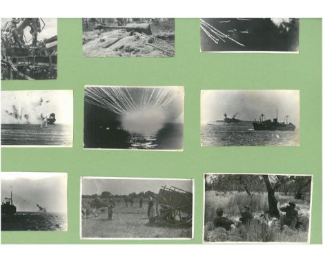 WW2- THIS SELECTION OF NEAR PROFESSIONAL PHOTOGRAPHS IN 6 LOOSE LEAF ALBUMS FOLLOWS THE TOUR OF DUTY OF AN RAF PHOTOGRAPHER B