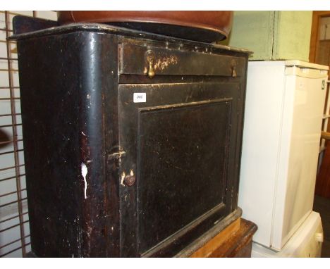 VINTAGE PAINTED CUPBOARD WITH TOP DRAW
