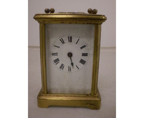 SMALL BRASS CARRIAGE CLOCK 