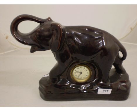 CERAMIC ELEPHANT CLOCK (24 CM TALL) 
